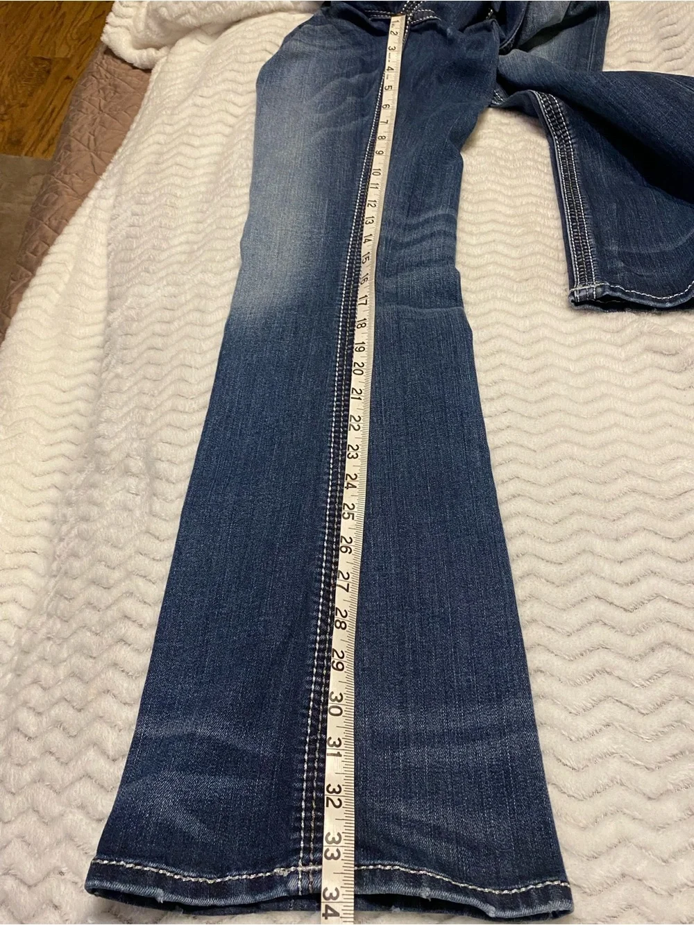 Rock Revival Dark Blue Embroidered Pocket Accent
